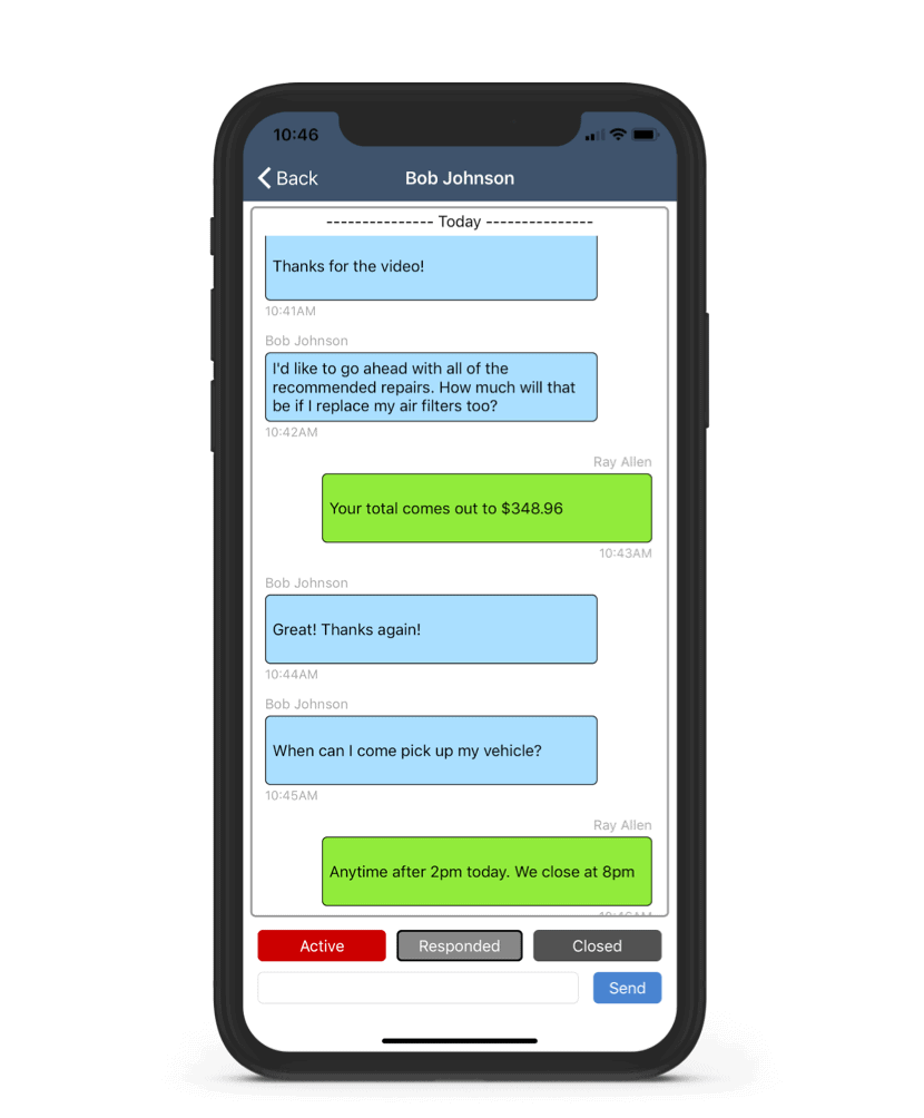 Texting ability of TruVideo.