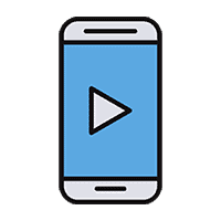 mobile phone video logo.
