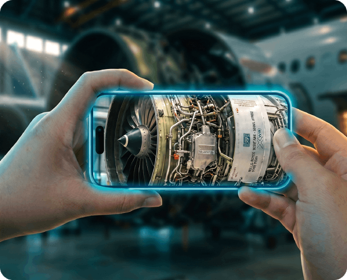 Person looking at inner plane tire